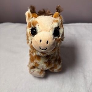 The Petting Zoo Giraffe Slap Bracelet Plush Brown Beige Stuffed Animal 10"